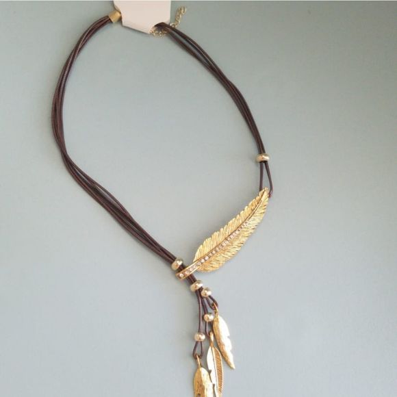 Fashion Bohemian Style pink Rope Chain Feather Pa - Picture 4 of 5